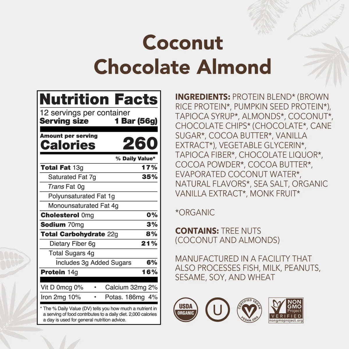 Coconut Chocolate Almond - Protein Bars - Feel-Good Fuel for Any Routine W7