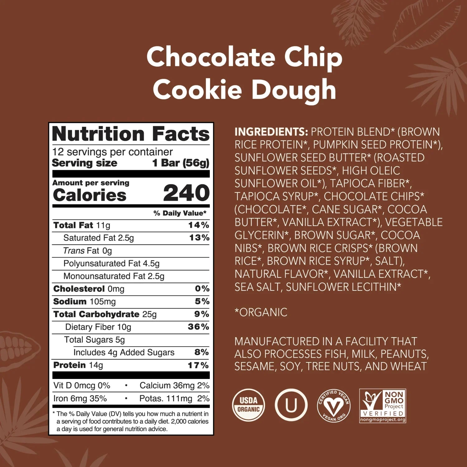 Chocolate Chip Cookie Dough - Protein Bars - Protein-Packed and Ready to Go