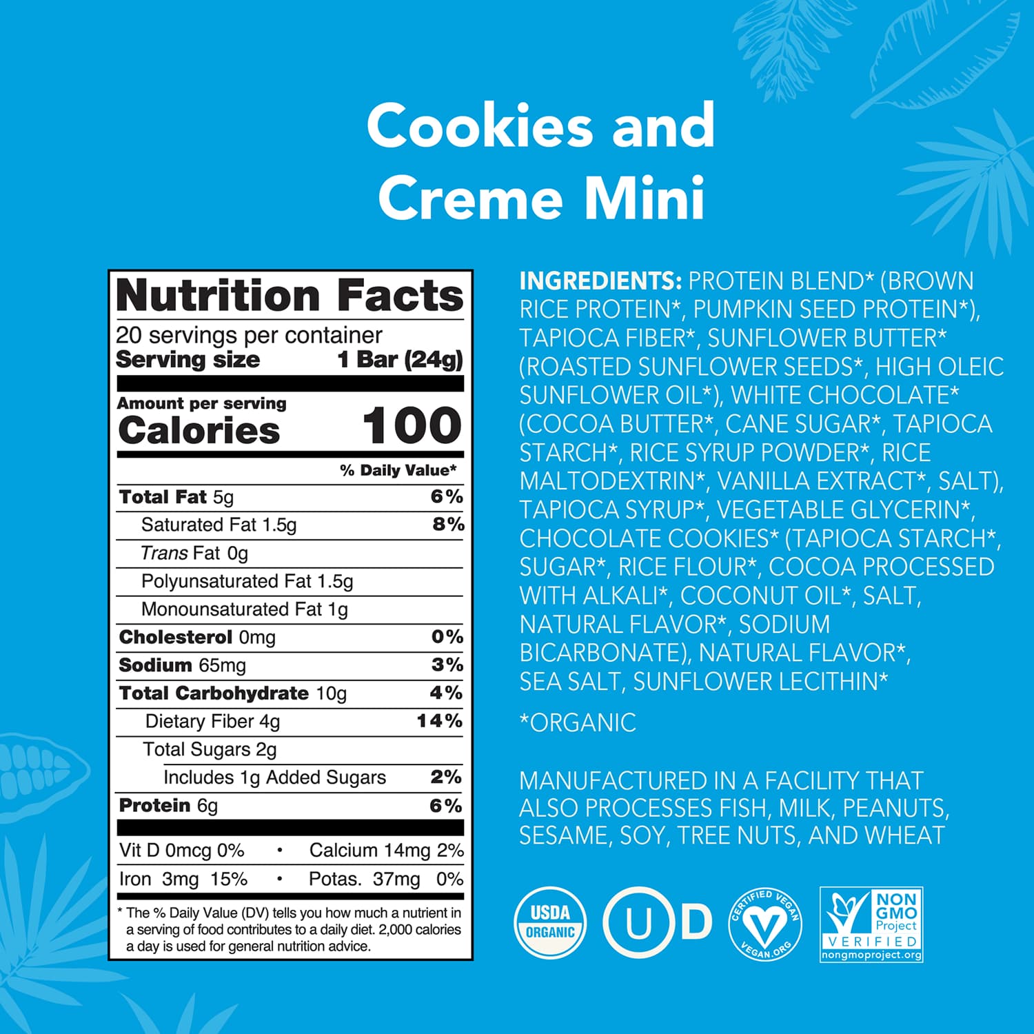 Cookies and Creme - Mini Bars - A Better Snack for Every Day