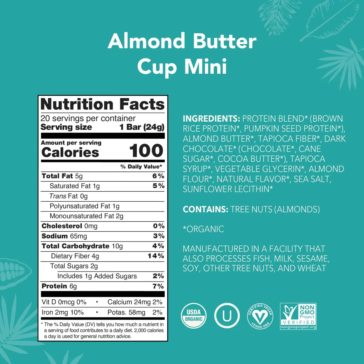 Almond Butter Cup - Mini Bars - Clean Energy, Deliciously Made Q9