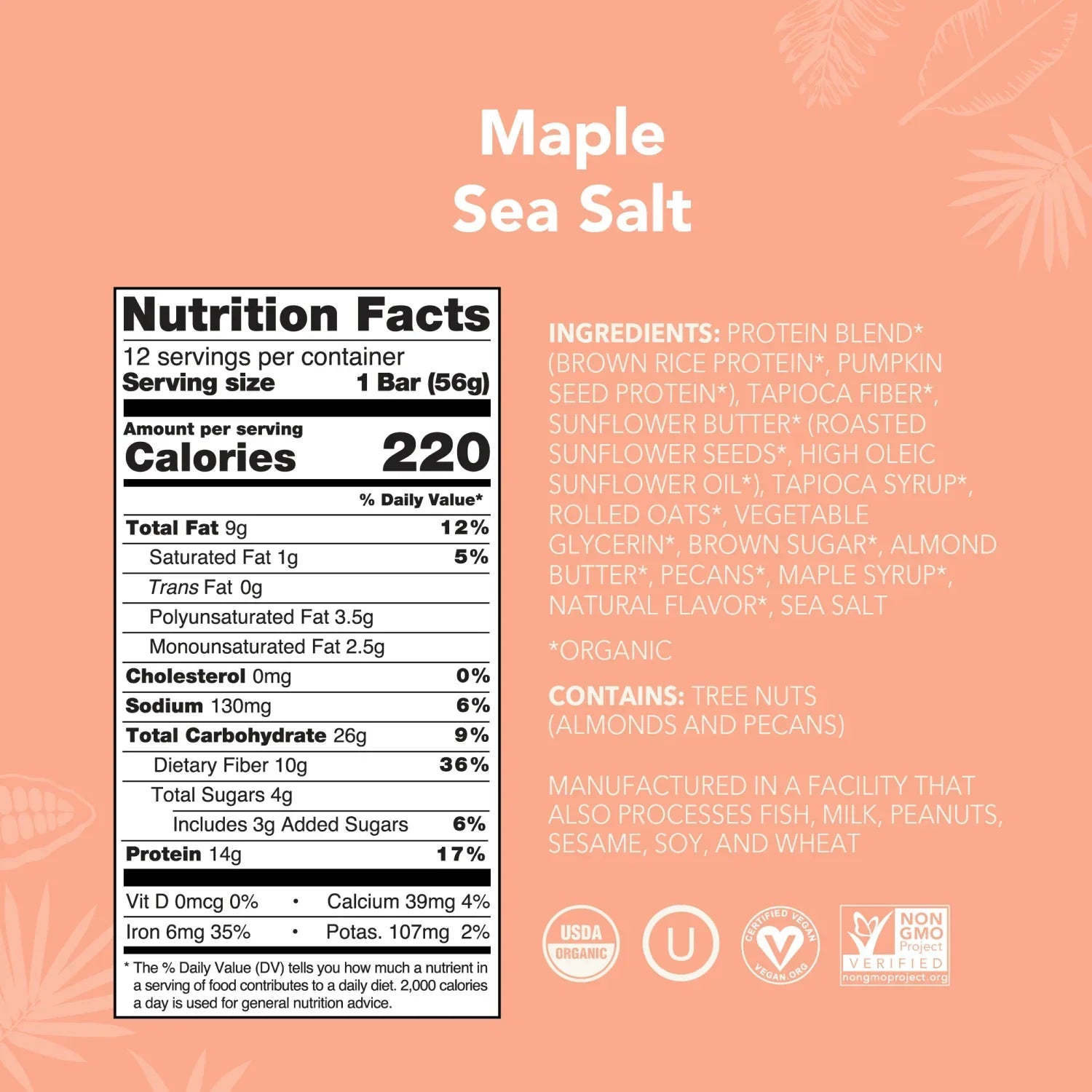 Maple Sea Salt - Protein Bars - Protein-Packed and Ready to Go