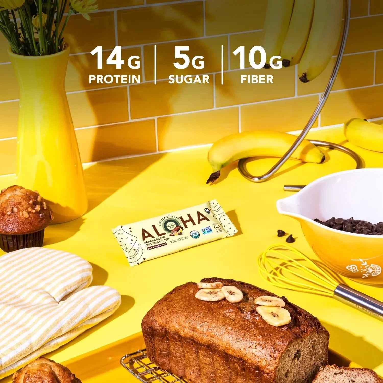 Banana Bread Chocolate Chip - Protein Bars - Plant-Based Fuel for Busy Days