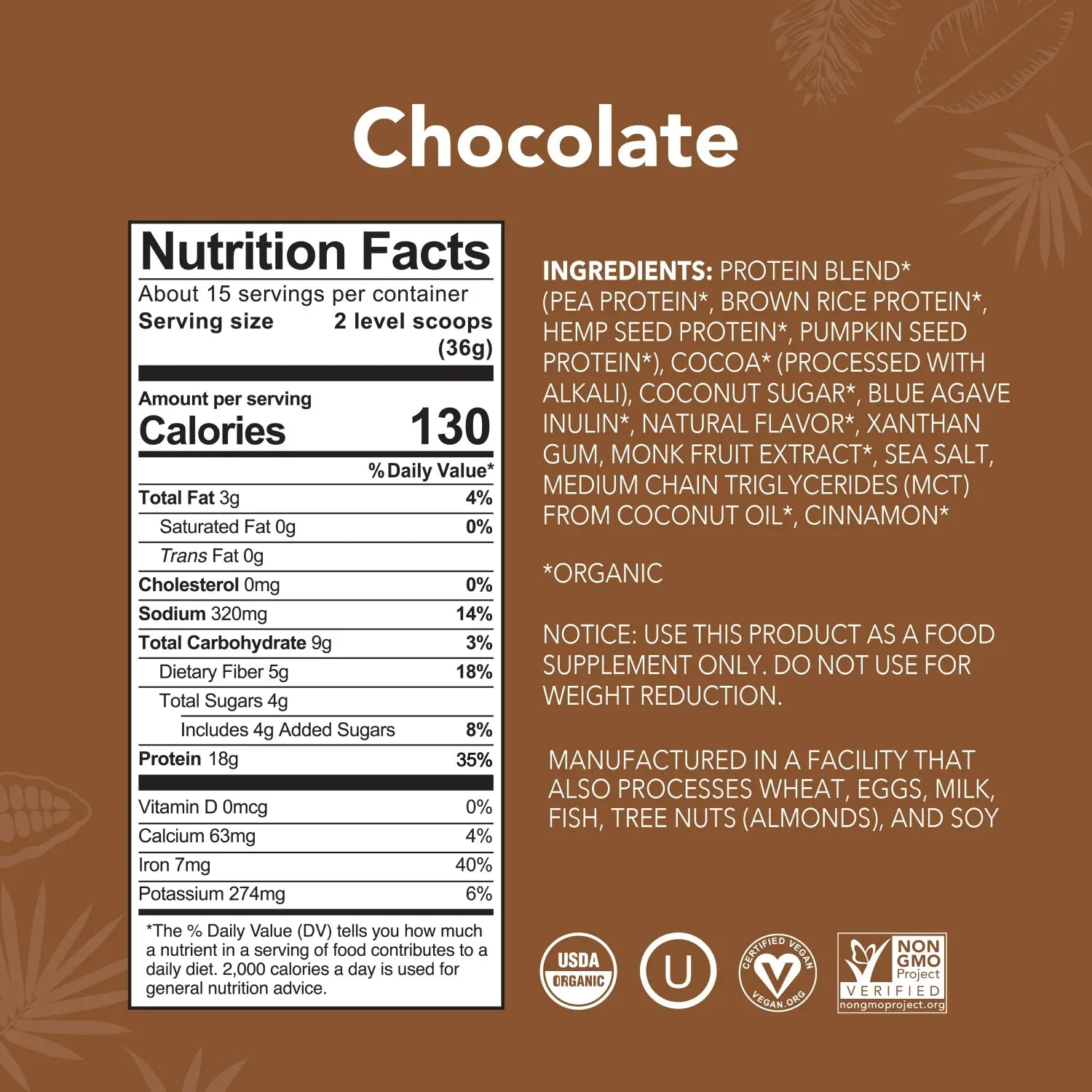 Chocolate - Protein Powder - Plant-Based Fuel for Busy Days