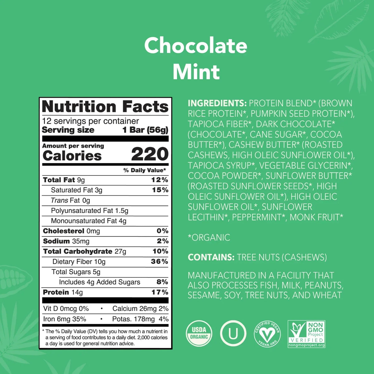 Chocolate Mint - Protein Bars - Clean Energy, Deliciously Made L3
