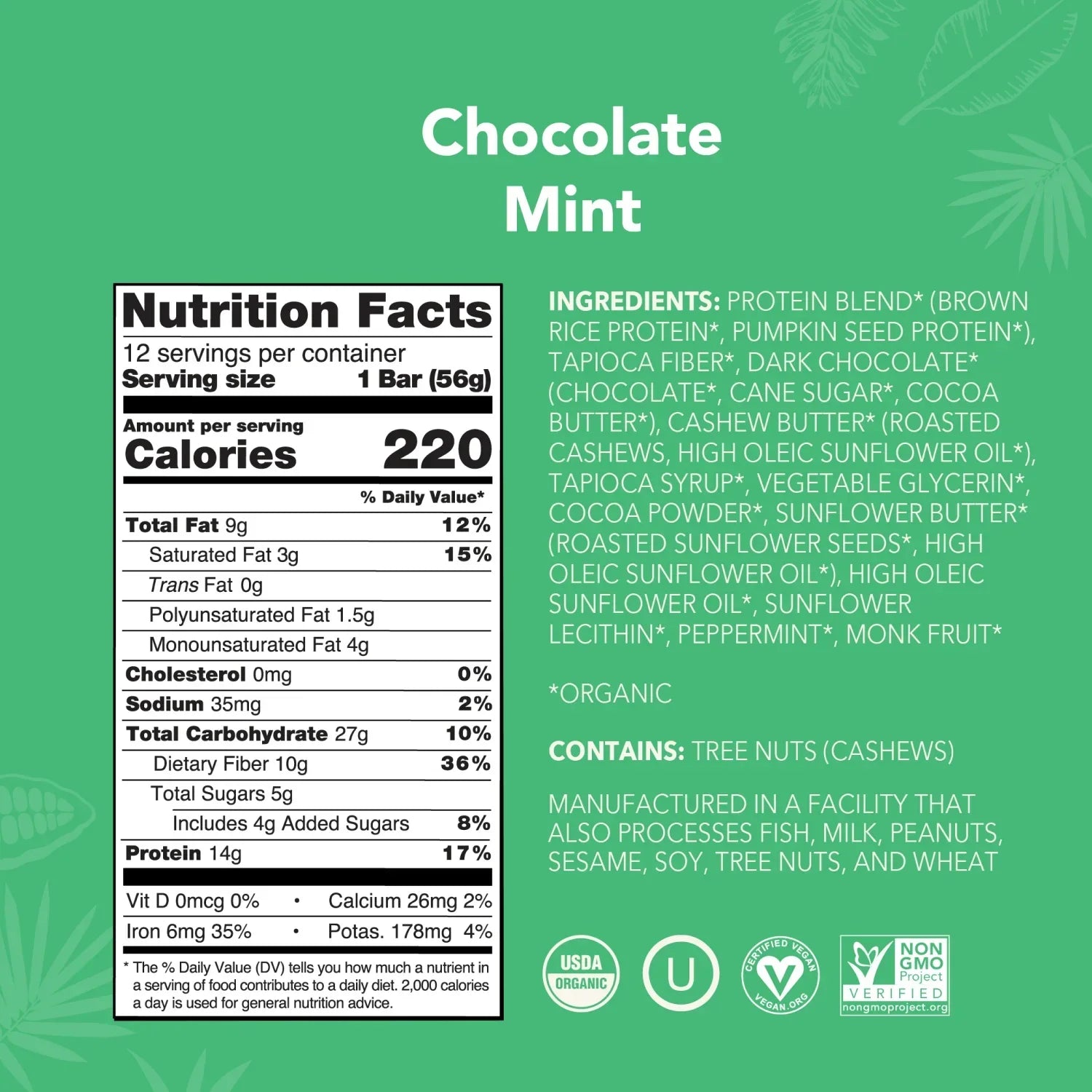 Chocolate Mint - Protein Bars - Clean Energy, Deliciously Made