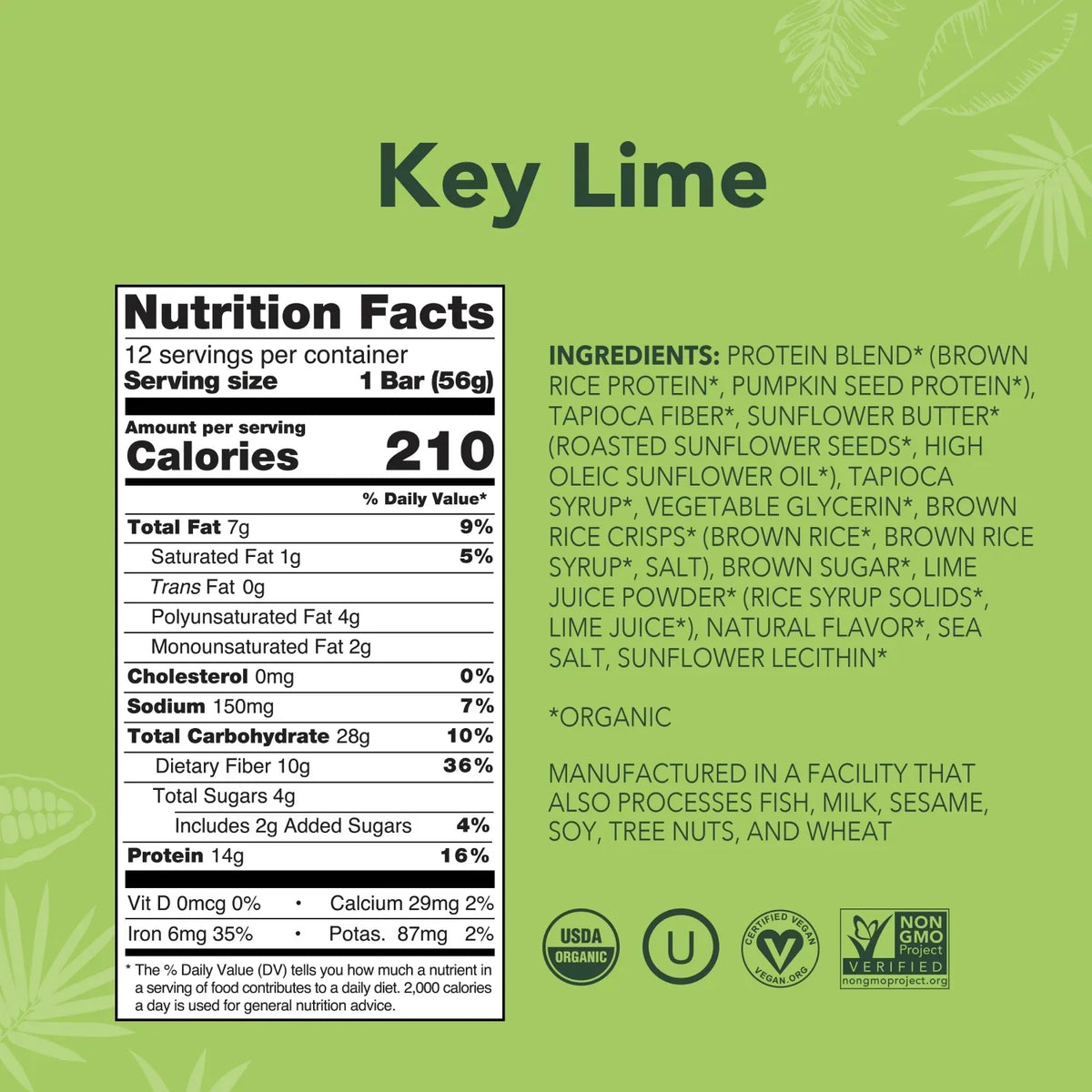 Key Lime - Protein Bars - Plant-Based Fuel for Busy Days A2