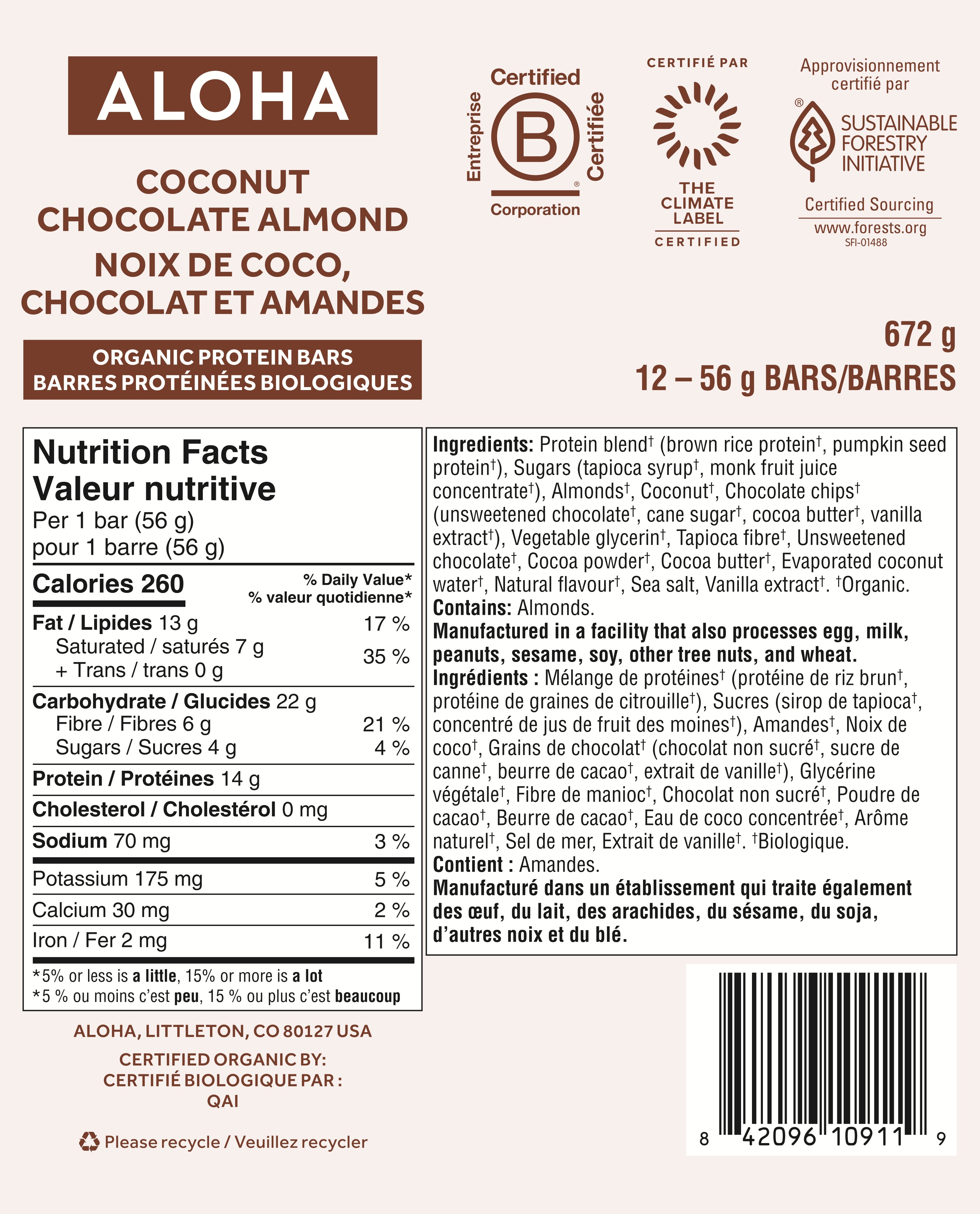 Coconut Chocolate Almond - Protein Bars (CAD) - Feel-Good Fuel for Any Routine